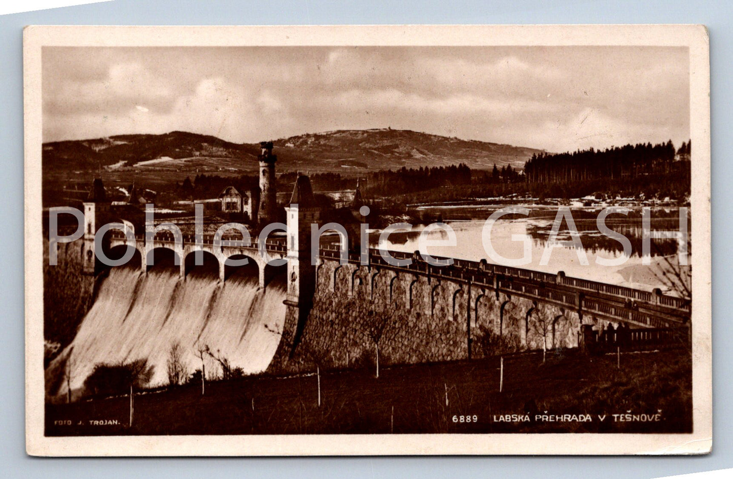 Postcard ELBE RESERVOIR IN TĚŠNOV (ST6990)