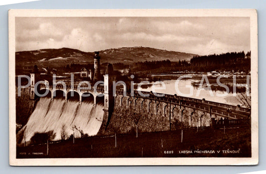 Postcard ELBE RESERVOIR IN TĚŠNOV (ST6990)