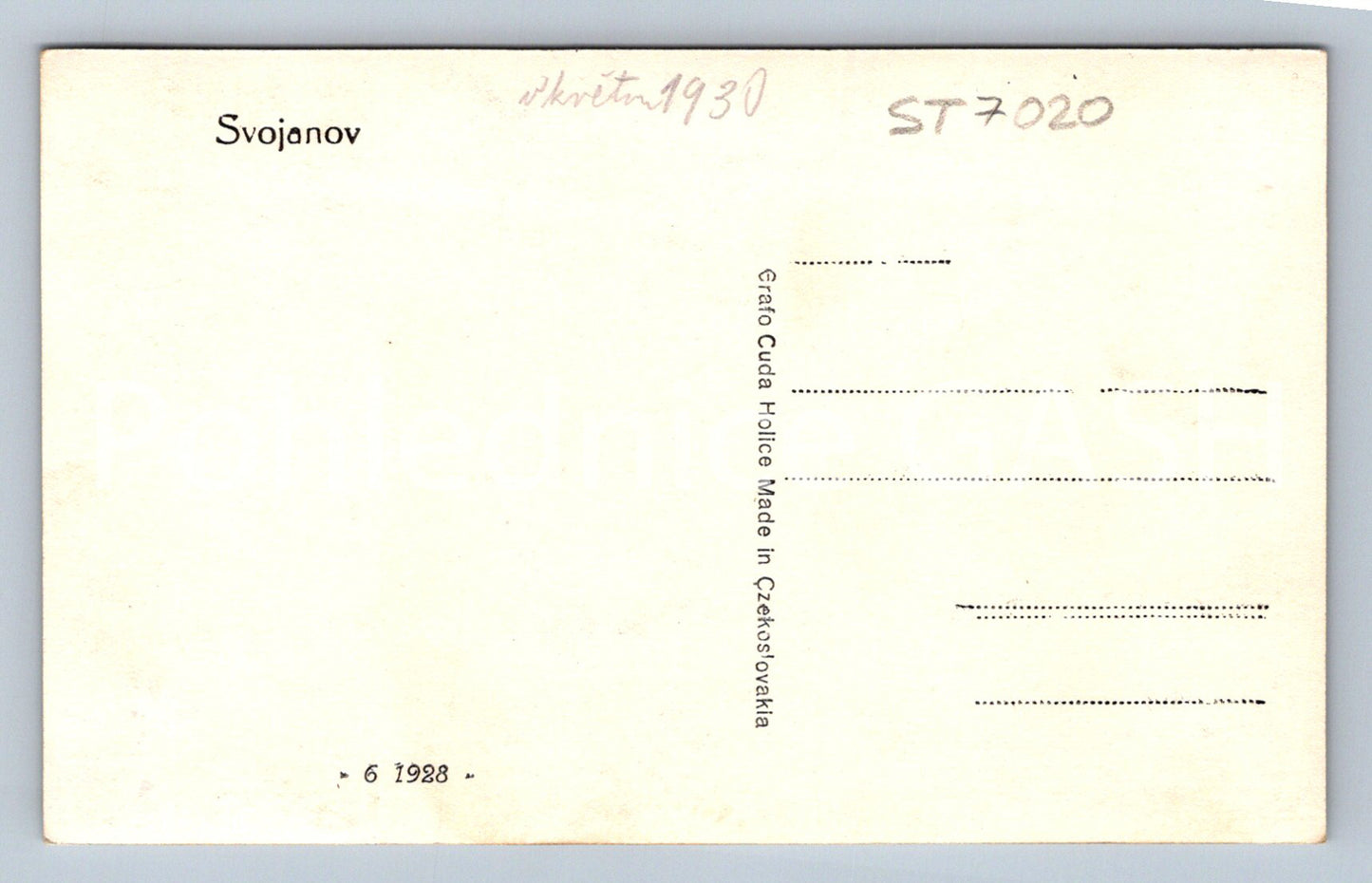 Postcard SVOJAOV (ST7020)