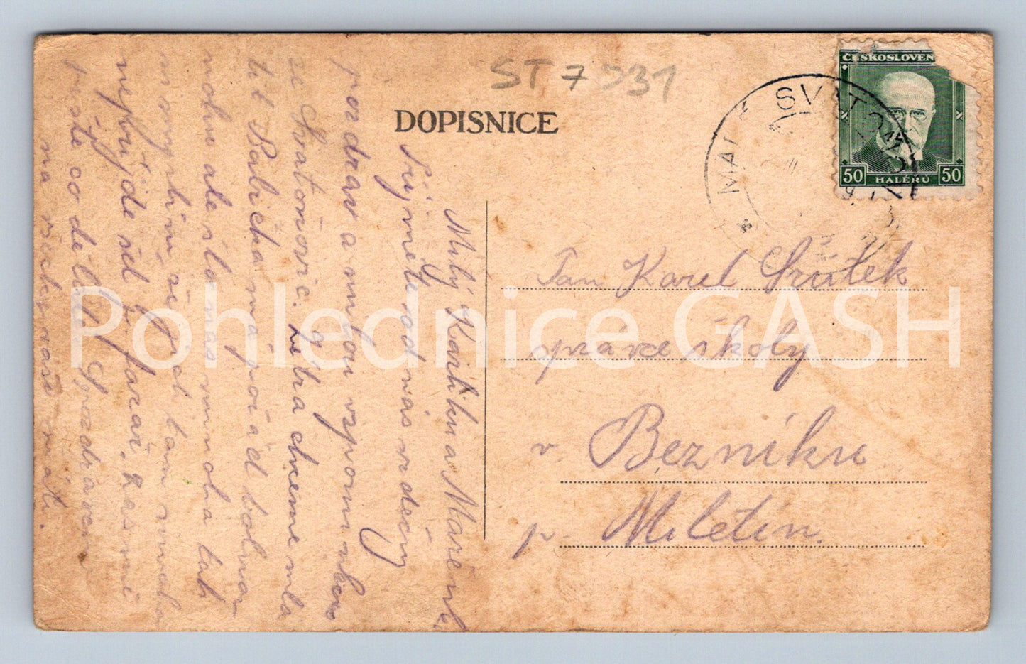 Postcard GREETINGS FROM SVATOŇOVICE - COLLAGE (ST7031)