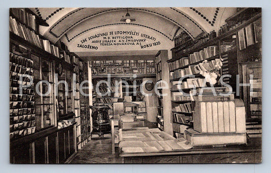 Postcard LITOMYŠL - LIBRARY (ST7044)