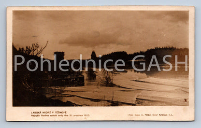 Postcard ELBE RESERVOIR IN TĚŠNOV (ST7073)
