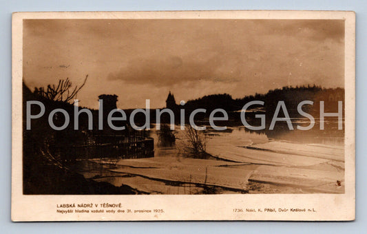 Postcard ELBE RESERVOIR IN TĚŠNOV (ST7073)