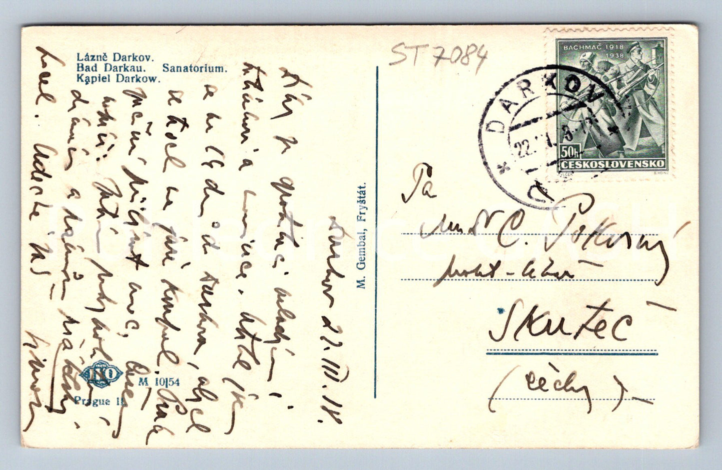 Postcard DARKOV SPA (ST7084)