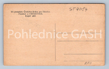 Postcard CZECH HEART FOR SILESIA GREETINGS FROM OSTRAVA (ST7087)