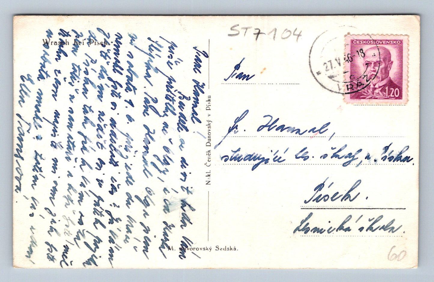 Postcard MURDERER BY THE SAND (ST7104)