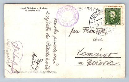 Postcard STŘEKOV NAD LABEM CASTLE (ST7117)