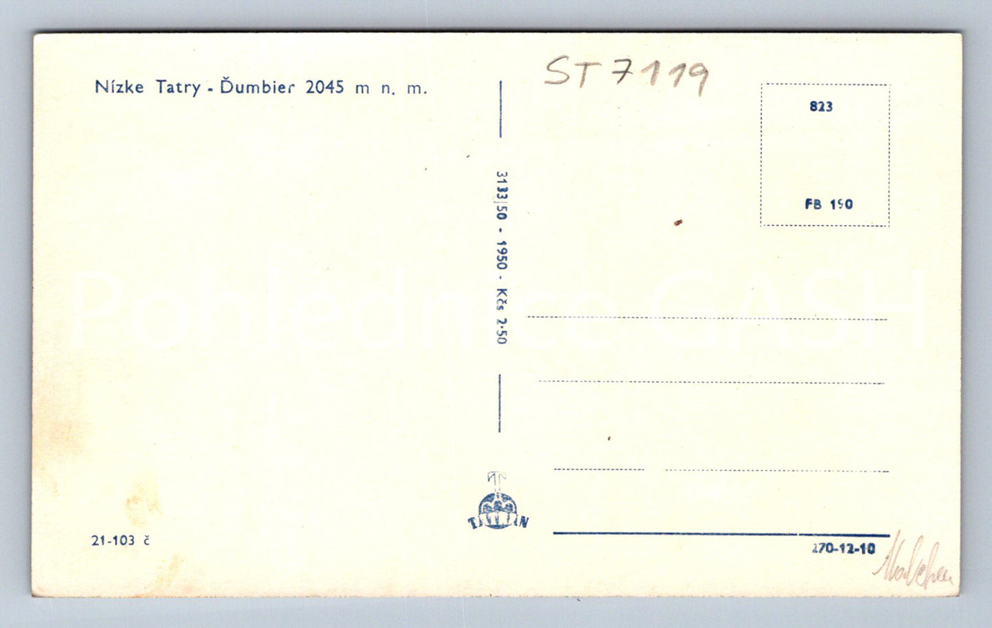 Postcard LOW TATRAS (ST7119)