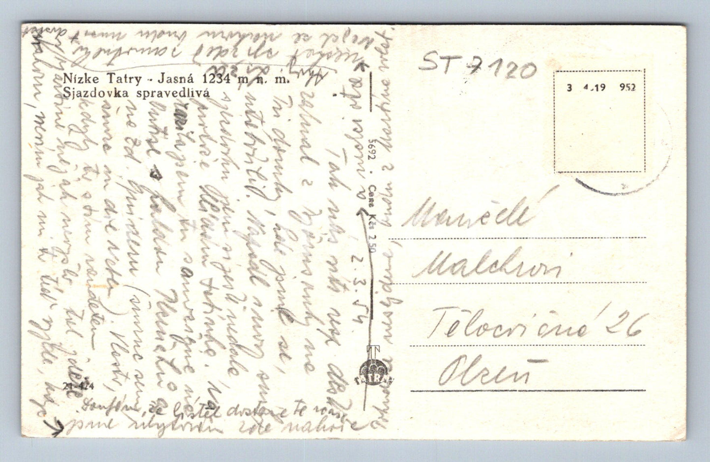 Postcard LOW TATRAS (ST7120)