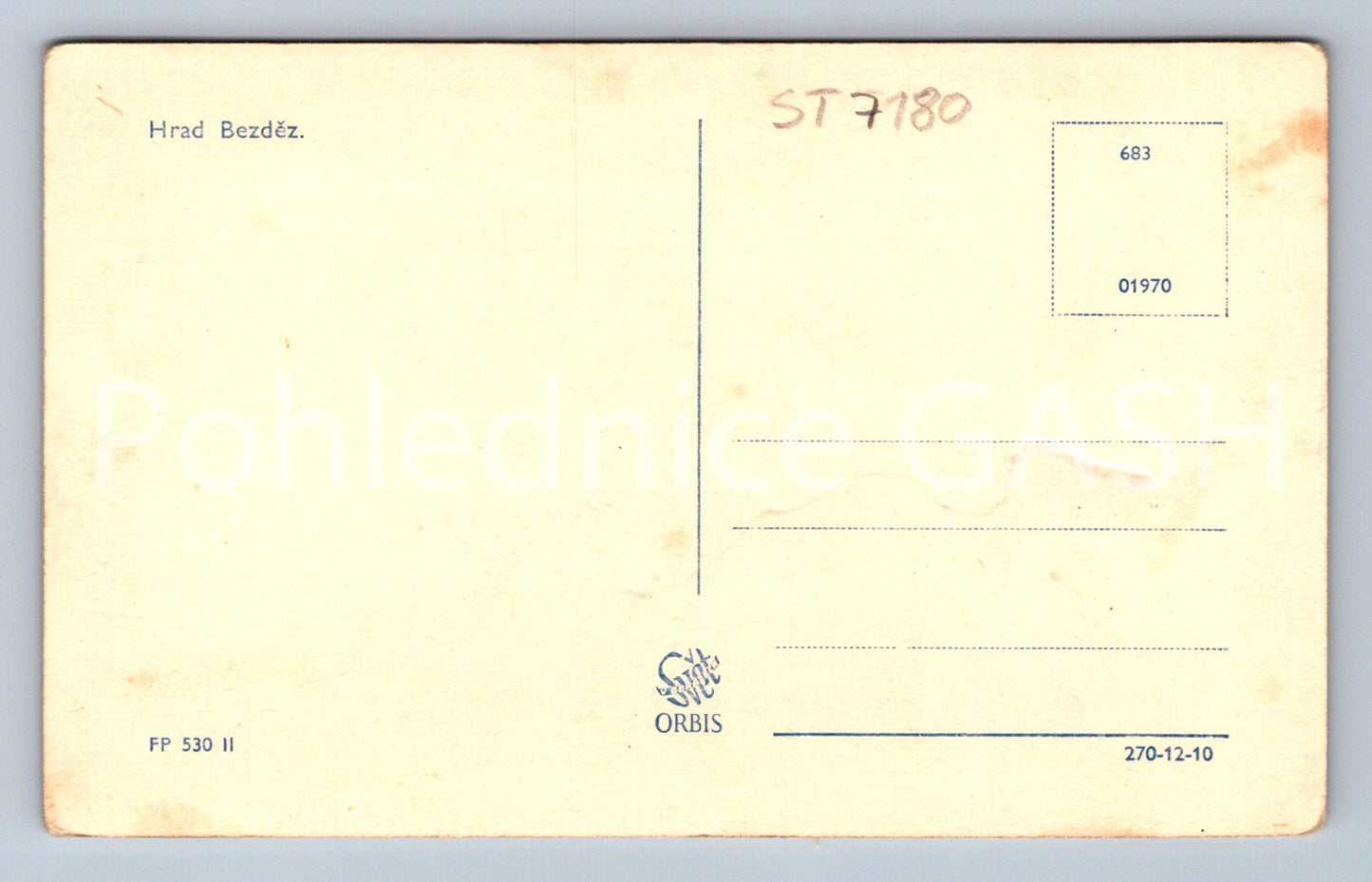 Postcard BEZDĚZ CASTLE (ST7180)