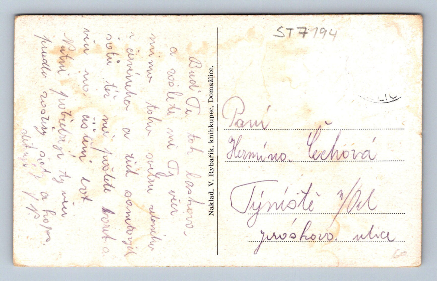 Postcard GREETINGS FROM DOMAŽLIC (ST7194)