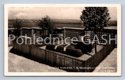 Postcard COMMON GRAVE PRES TG MASARYK (ST7249)