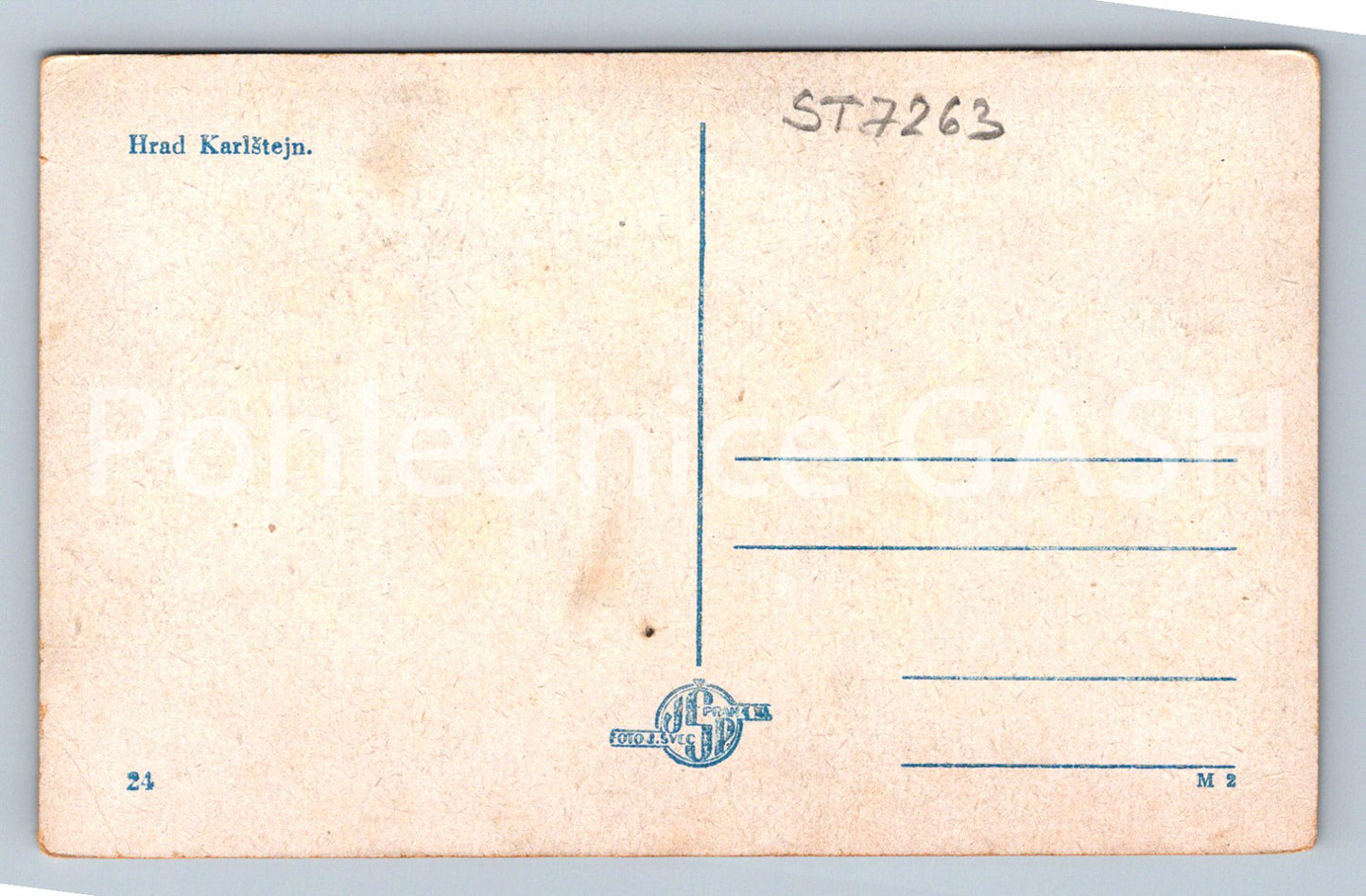 Postcard KARLŠTEJN CASTLE (ST7263)