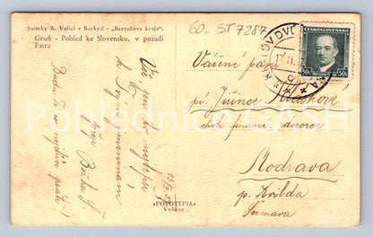 Postcard GRUŇ IN THE BACKGROUND OF THE FATRA MOUNTAINS (ST7287)