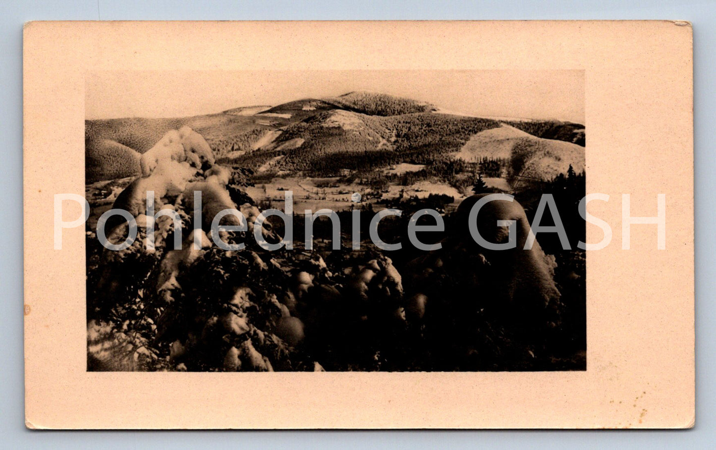 Postcard LYSÁ HORA IN WINTER (ST7295)