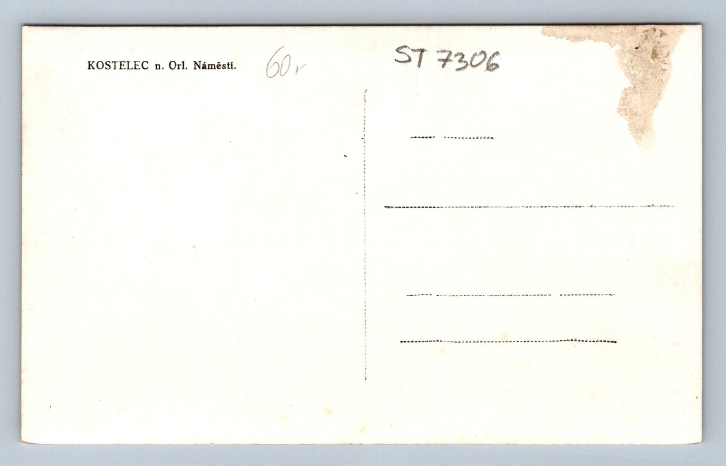 Postcard KOSTELEC NAD ORLICÍ - SQUARE (ST7306)