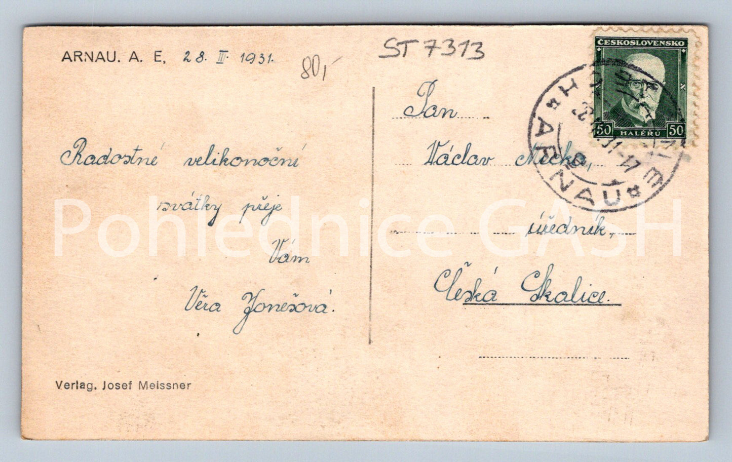 Postcard ARNAU AE (ST7313)