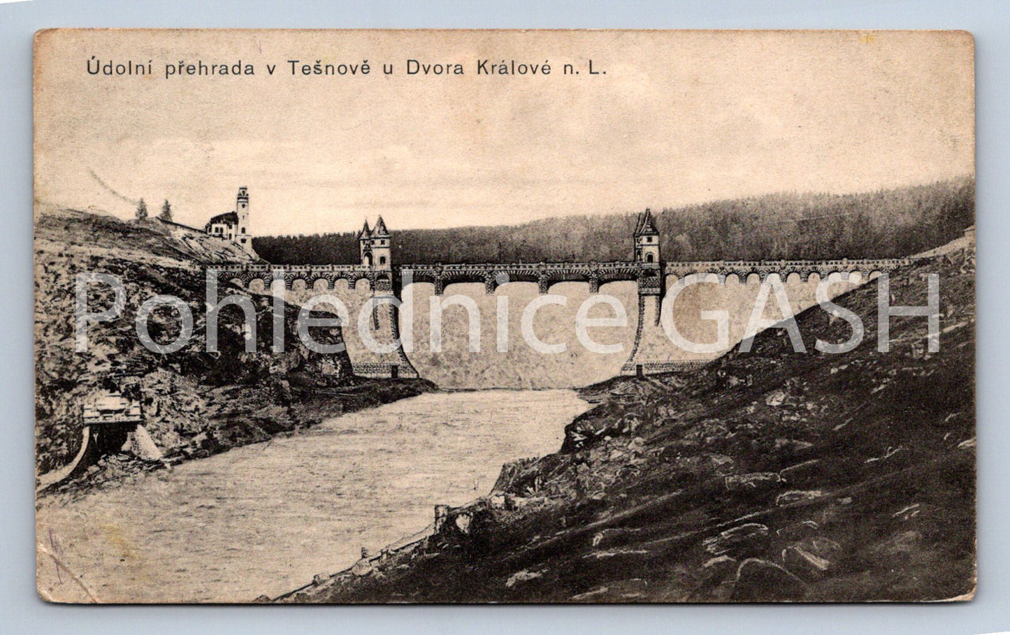 Postcard VALLEY DAM IN TĚŠNOV U DVORA KRÁLOVÉ (ST7352)