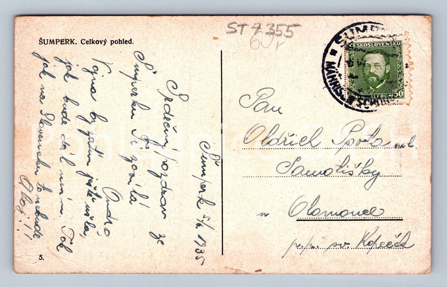 Postcard ŠUMPERK (ST7355)