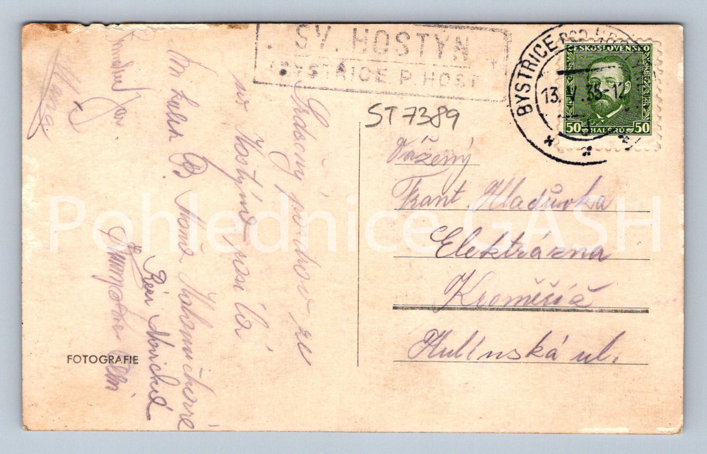 Postcard HOLY FASTING IN MORAVIA (ST7389)