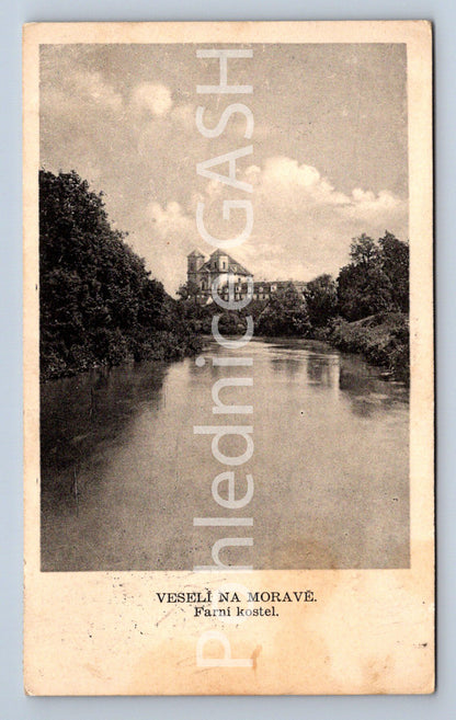 Postcard MERRY CHRISTMAS IN MORAVIA - PARISH CHURCH (ST7391)