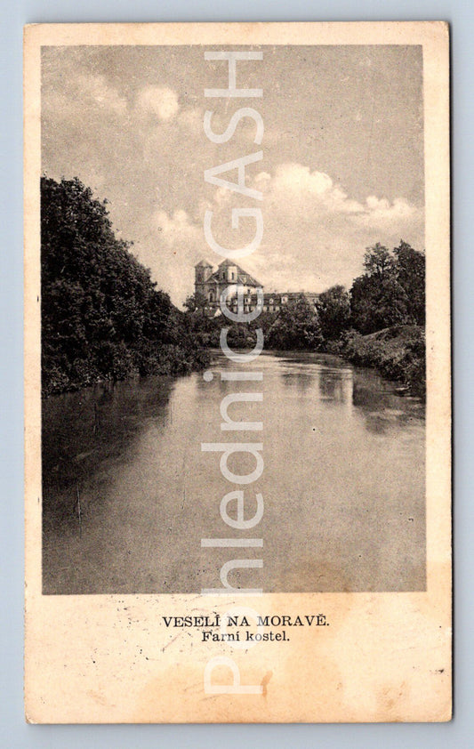 Postcard MERRY CHRISTMAS IN MORAVIA - PARISH CHURCH (ST7391)