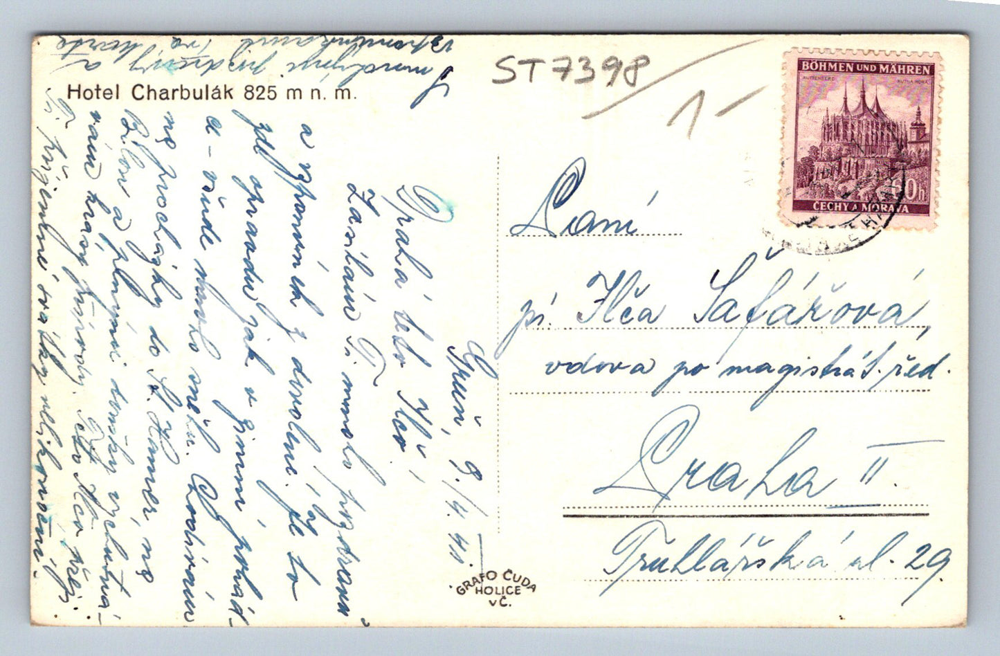 Postcard HOTEL CHARBULÁK (ST7398)