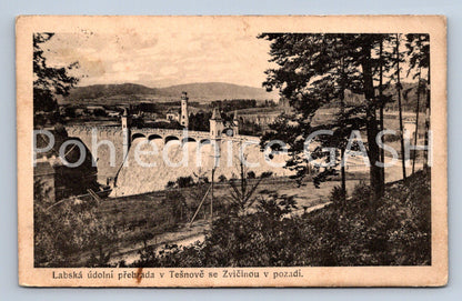 Postcard ELBE VALLEY DAM IN TĚŠNOV (ST7402)
