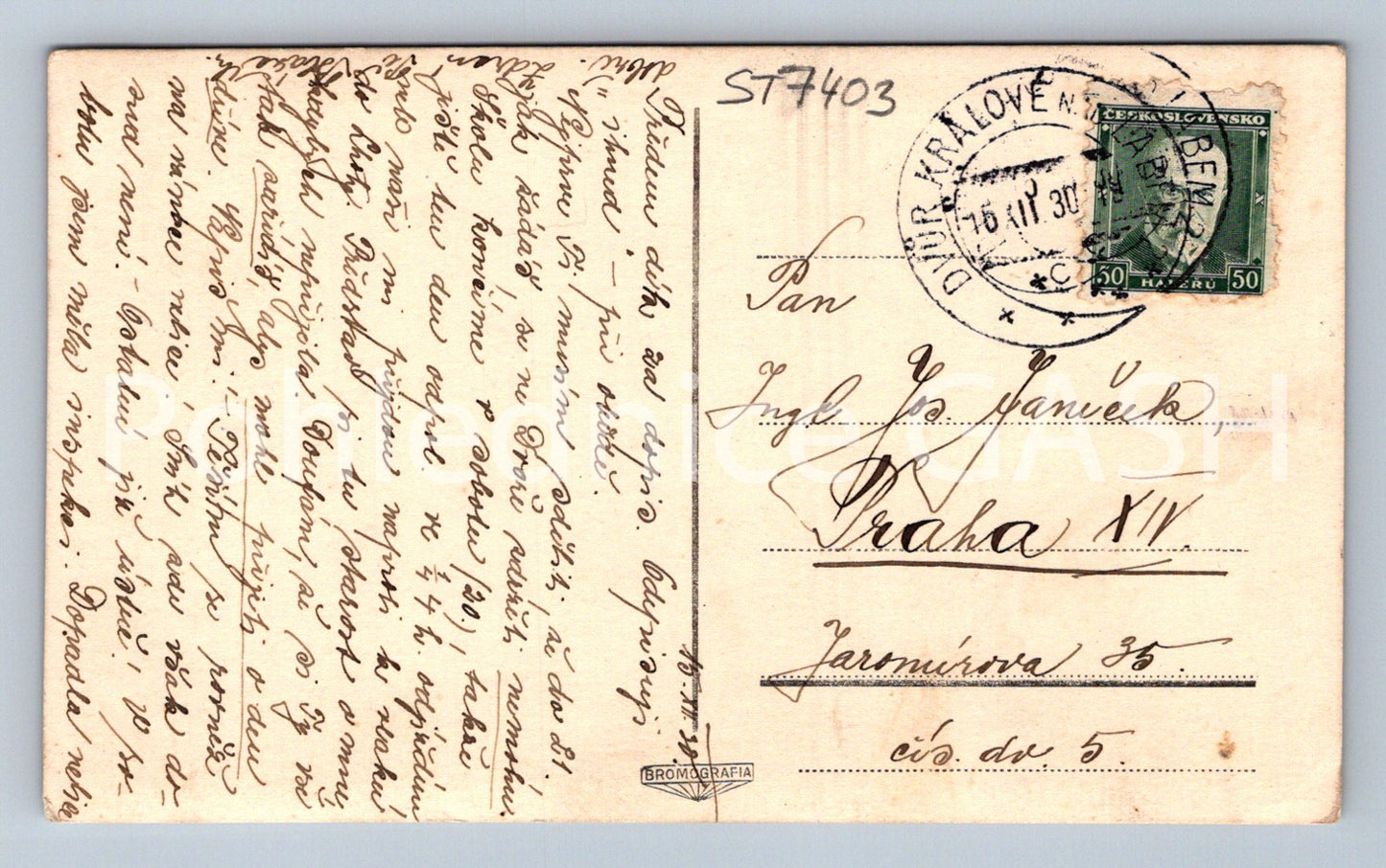 Postcard ELBE VALLEY DAM IN TĚŠNOV (ST7403)