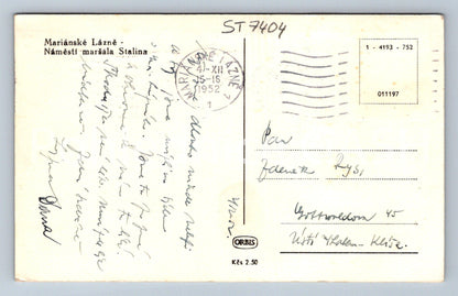 Postcard MARIANSKÉ LÁZNĚ - MARSHAL STALIN SQUARE (ST7404)