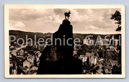 Postcard KARLOVY VARY FROM THE DEER'S LEAK TO THE IMPERIAL SANATORIUM (ST7413)