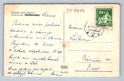 Postcard VYSOKÉ NAD JIZEROU - CONvalescence (ST7417)