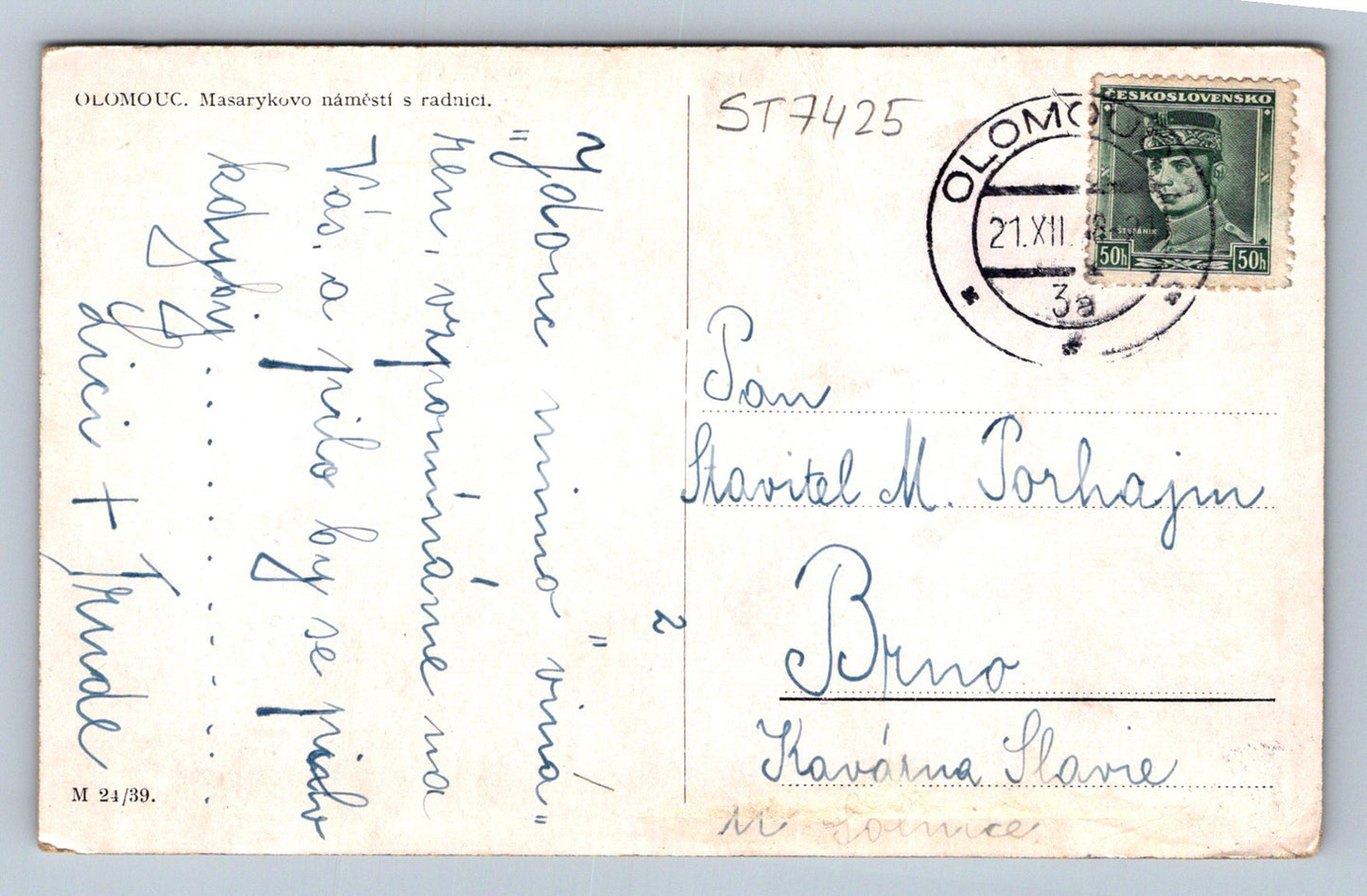 Postcard OLOMOUC (ST7425)