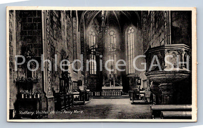 Postcard VODŇANY - INTERIOR OF THE CHURCH OF THE VIRGIN MARY (ST7439)