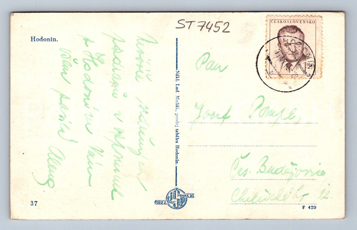 Postcard HODONÍN (ST7452)