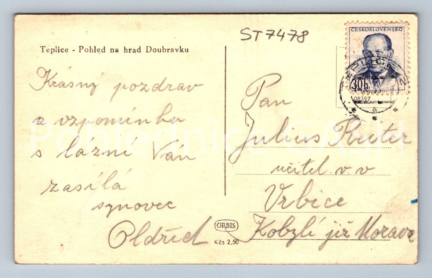 Postcard TEPLICE (ST7478)