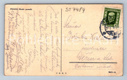 Postcard PRAGUE - HUSÁK MONUMENT (ST7484)