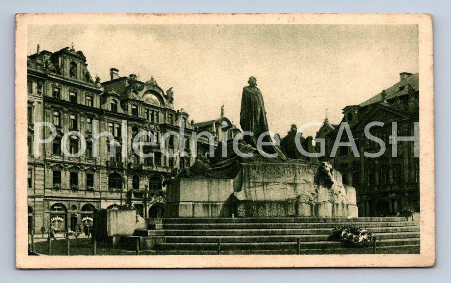 Postcard PRAGUE - HUSÁK MONUMENT (ST7484)