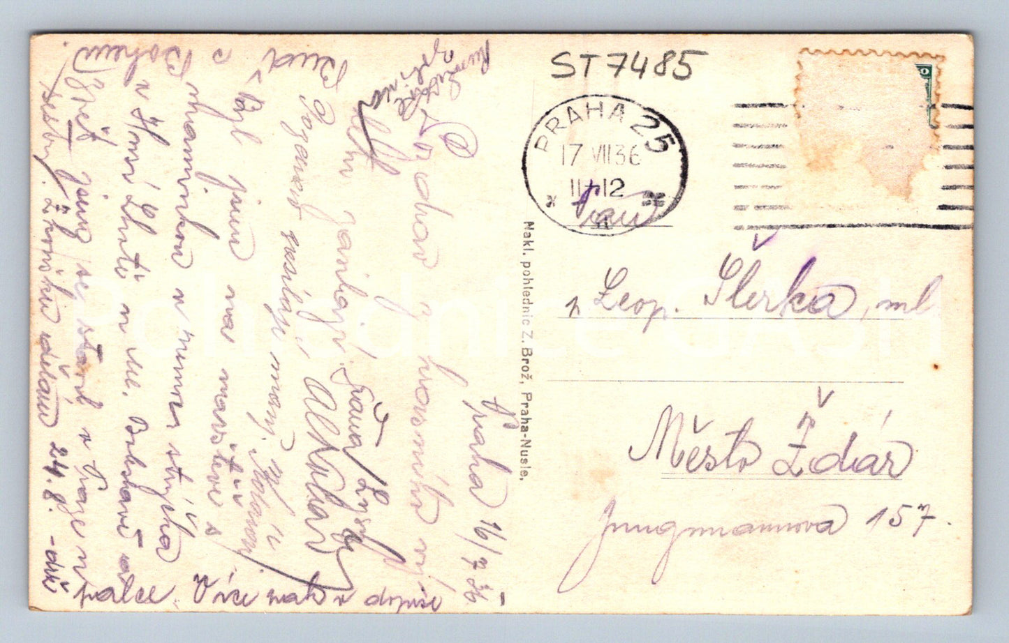 Postcard PRAGUE (ST7485)