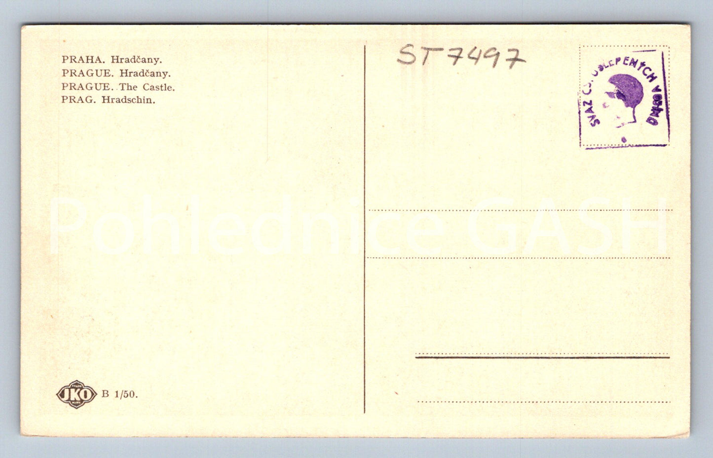 Postcard PRAGUE (ST7497)