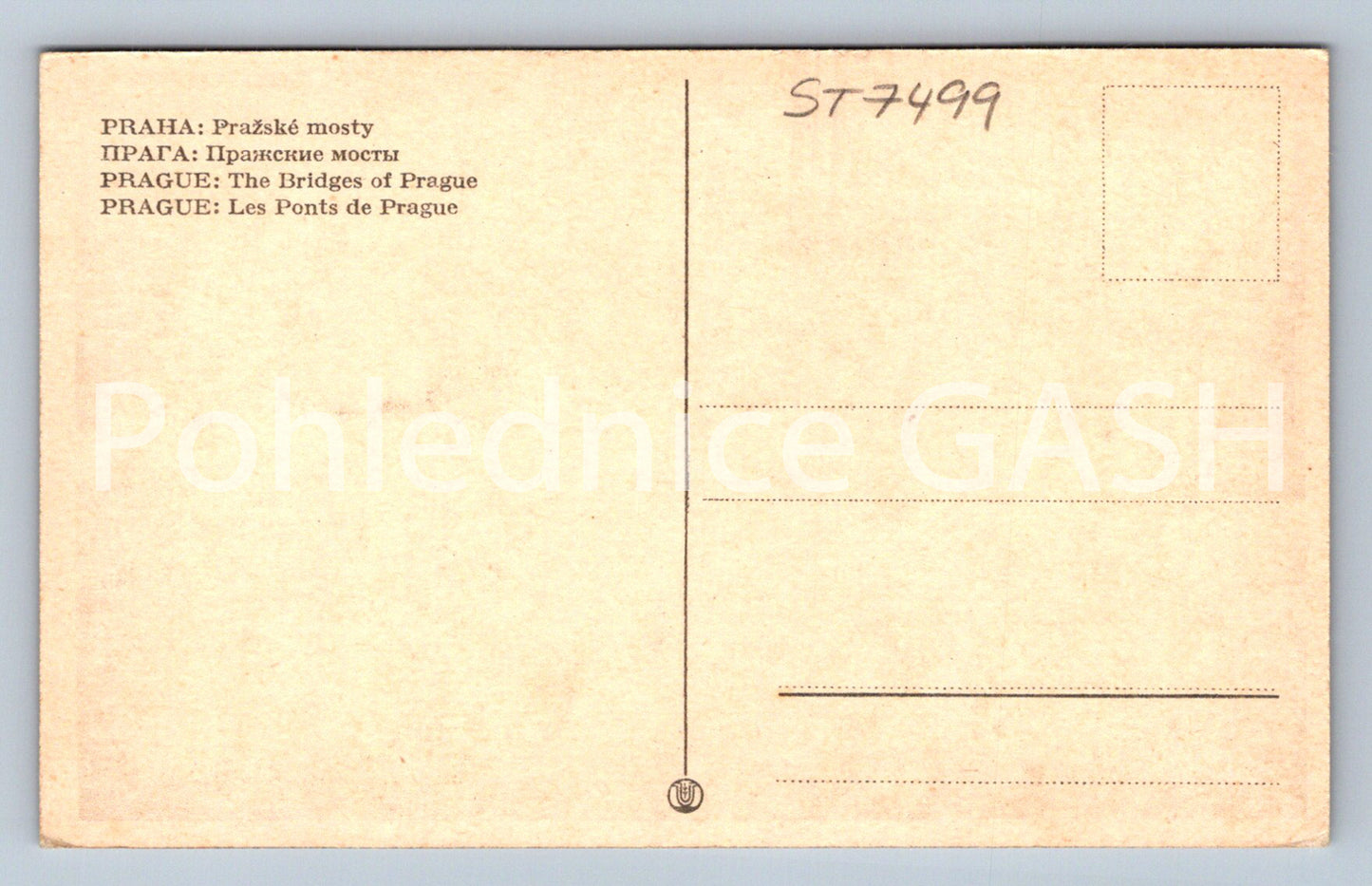 Postcard PRAGUE - PRAGUE BRIDGES (ST7499)