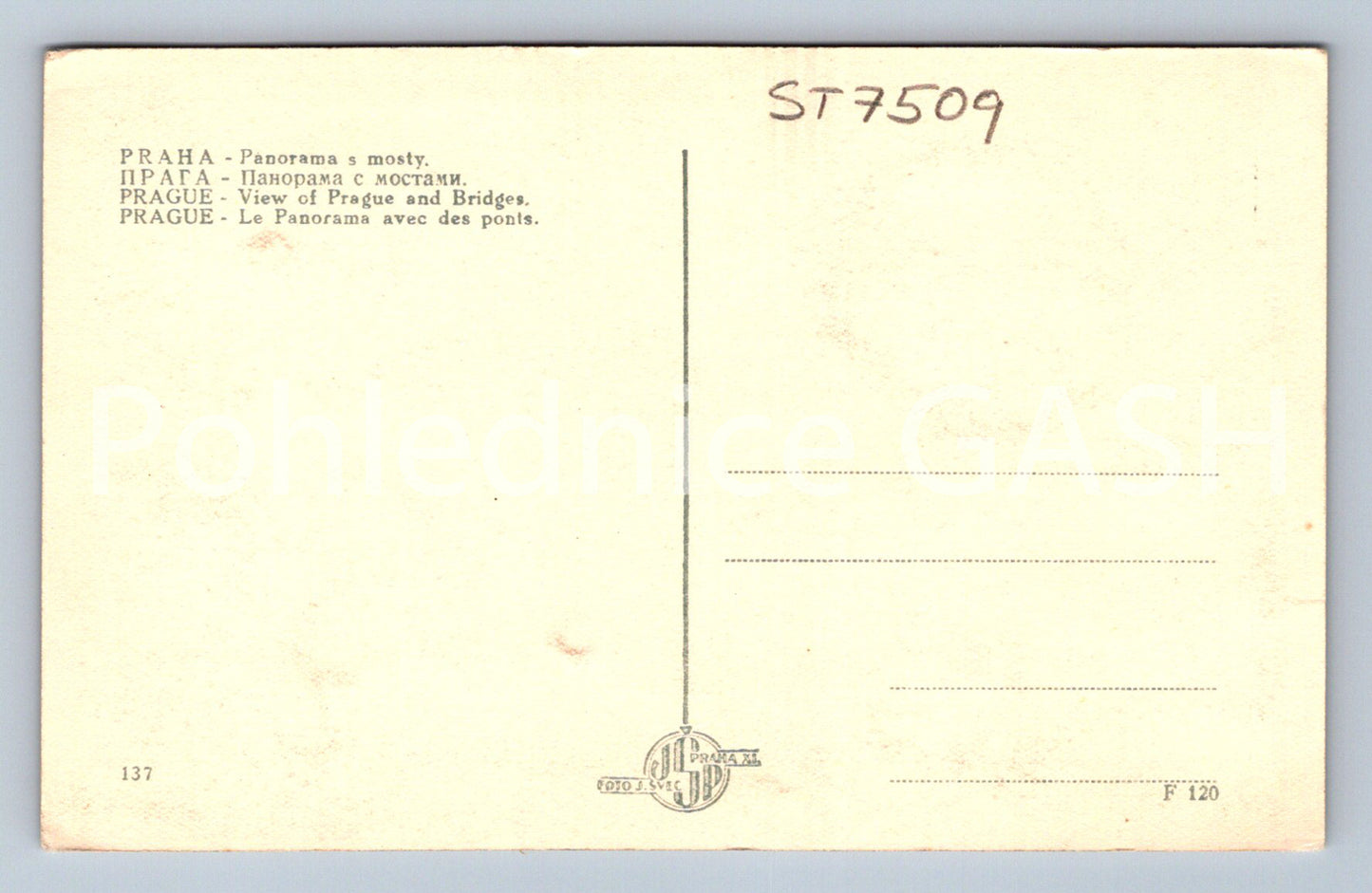 Postcard PRAGUE (ST7509)