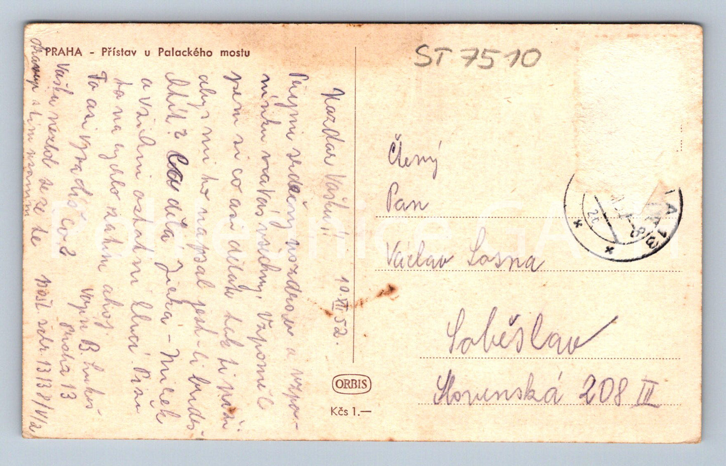 Postcard PRAGUE (ST7510)