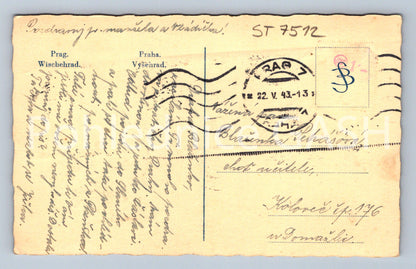 Postcard PRAGUE waterfront (ST7512)