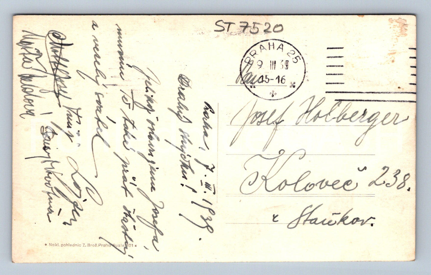 Postcard PRAGUE (ST7520)