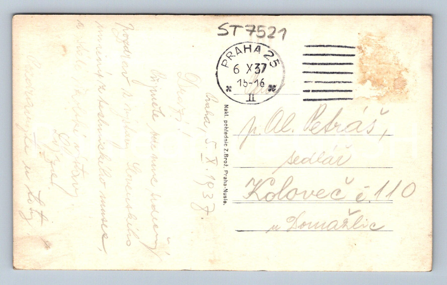 Postcard PRAGUE (ST7521)