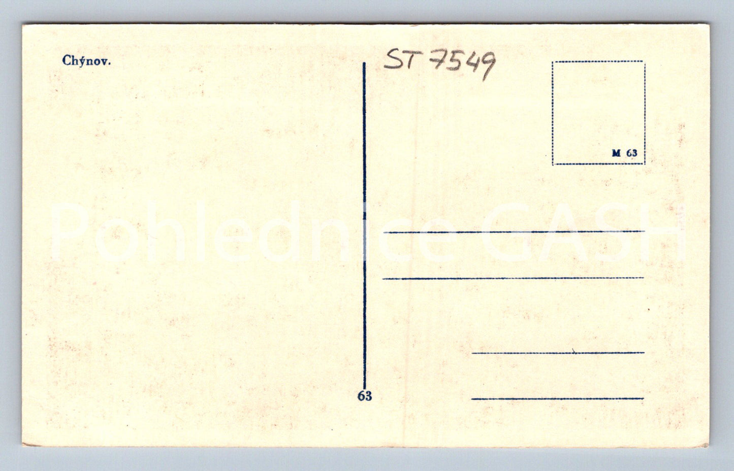 Postcard CHÝNOV (ST7549)