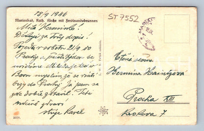 Postcard MARIANSKÉ LÁZNĚ (ST7552)