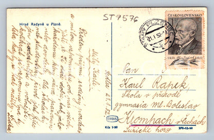 Postcard RADYNĚ CASTLE (ST7576)