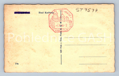Postcard KARLŠTEJN CASTLE (ST7577)